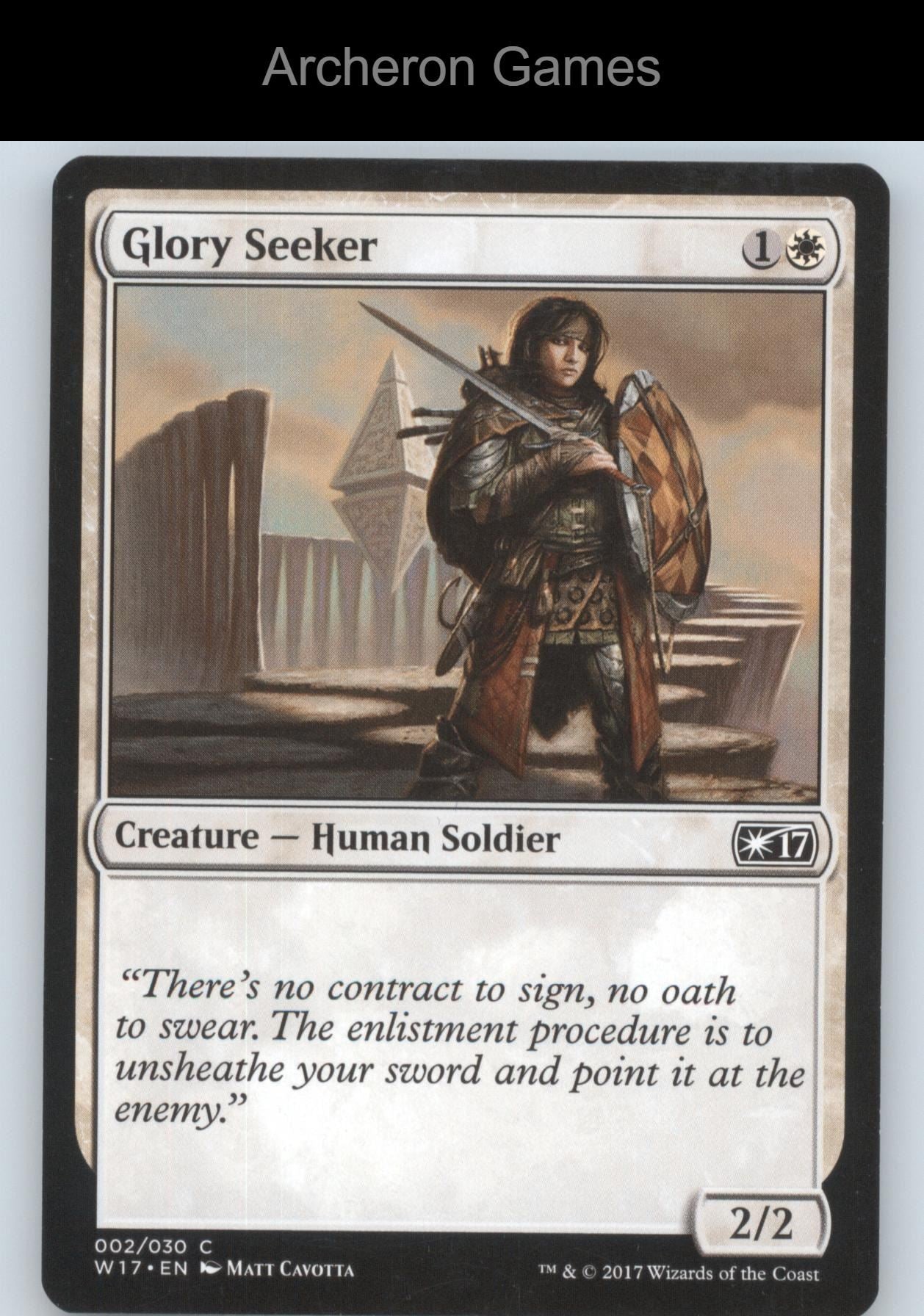 Glory Seeker 2 C MTG Card Welcome Deck 2017