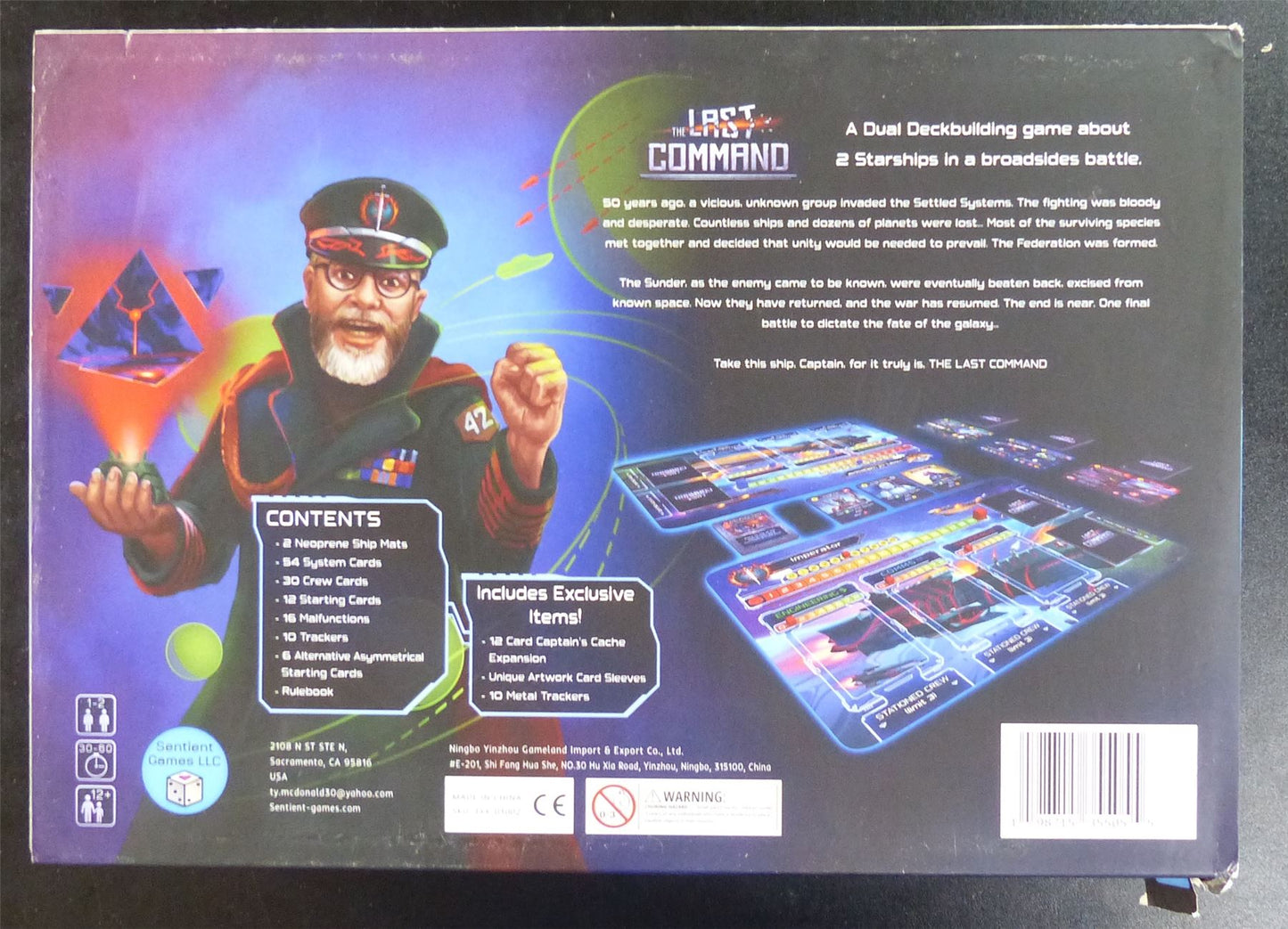 The Last Command: A Dual Deckbuilding Game - Sentient Games #31Y