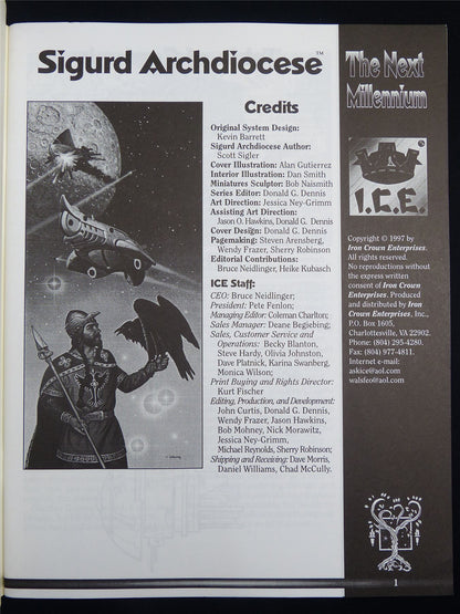 Silent Death: Sigurd Archdiocese Miniatures Sourcebook - I.C.E. Booklet #2QZ