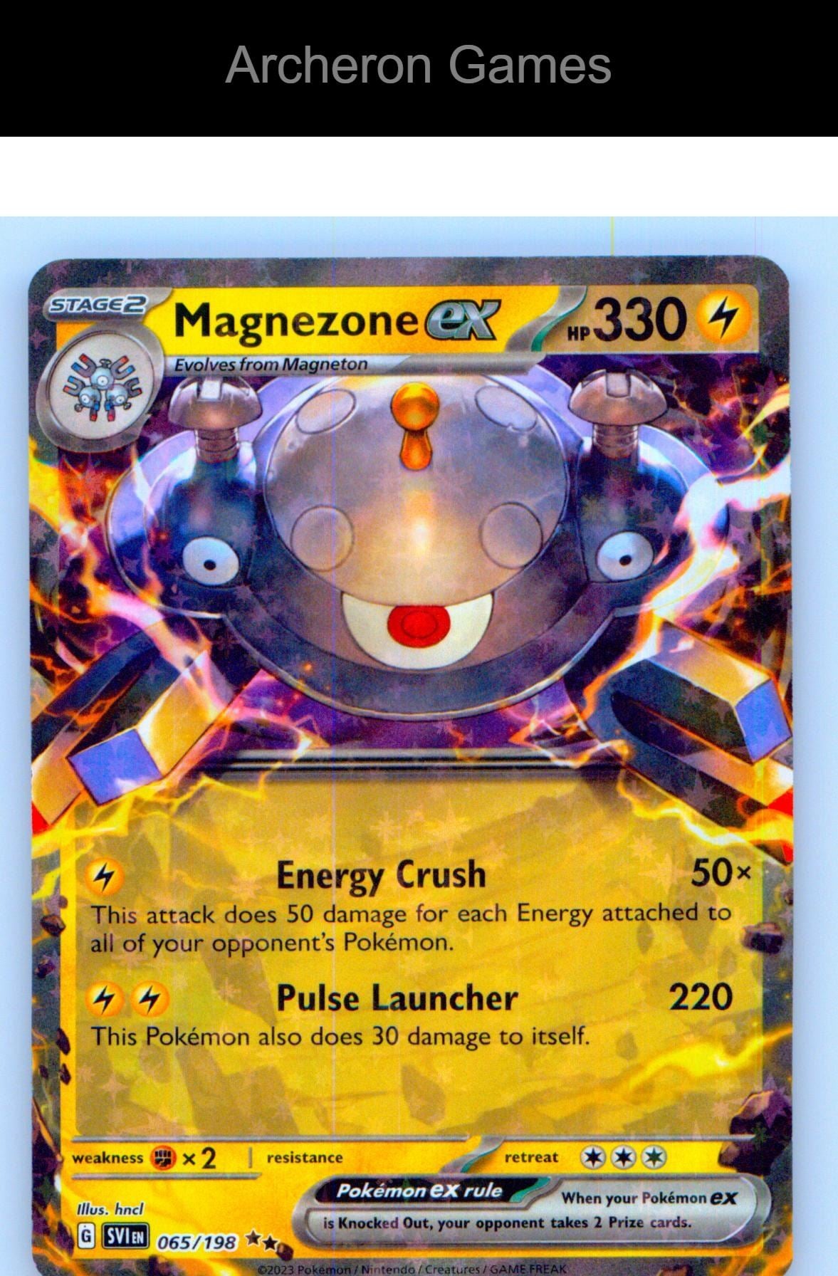 Pokemon Card Magnezone ex SVI 065/198 Double Rare Scarlet & Violet Holo