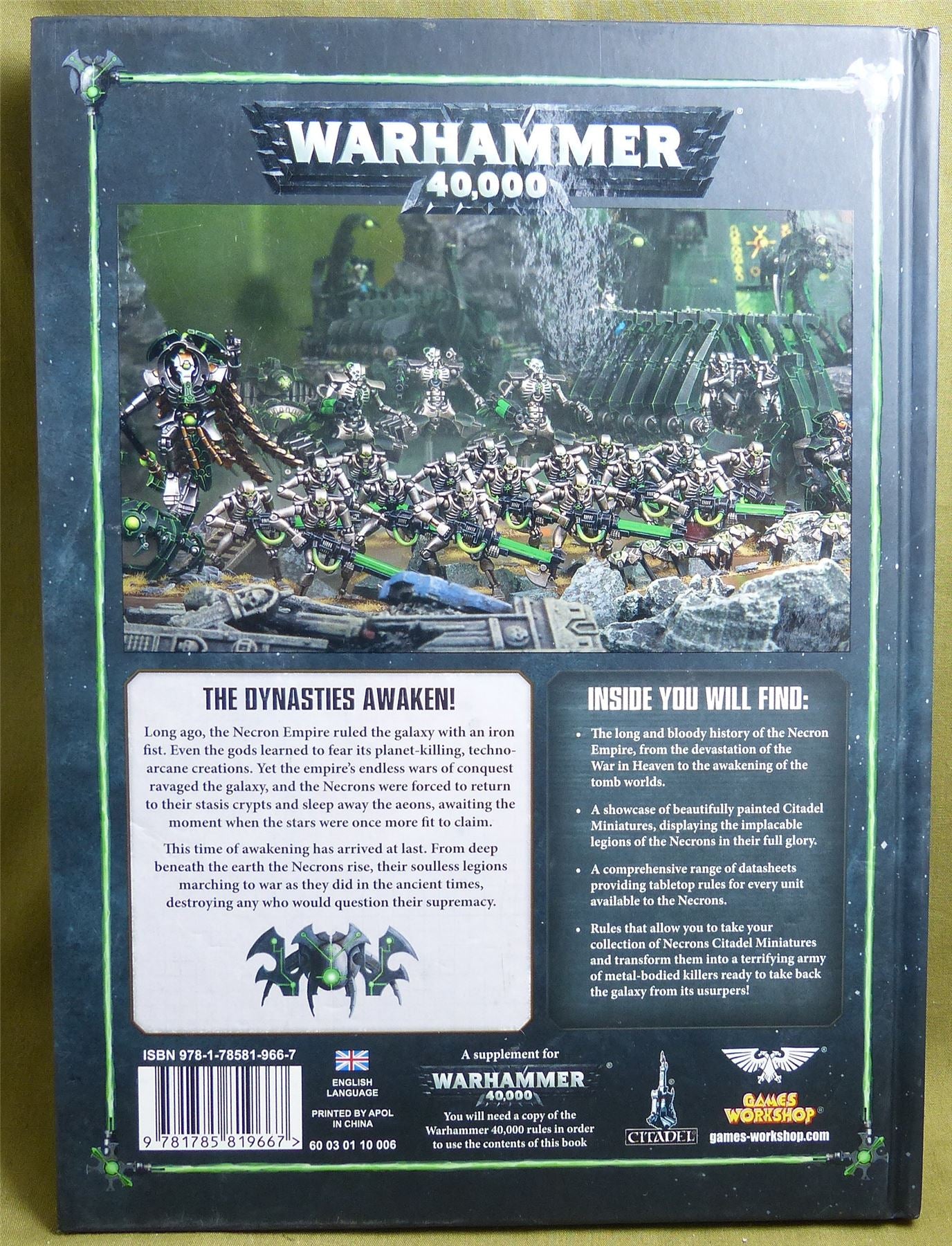 Necron Codex 8th Edition - Warhammer 40K Hardback #2M1