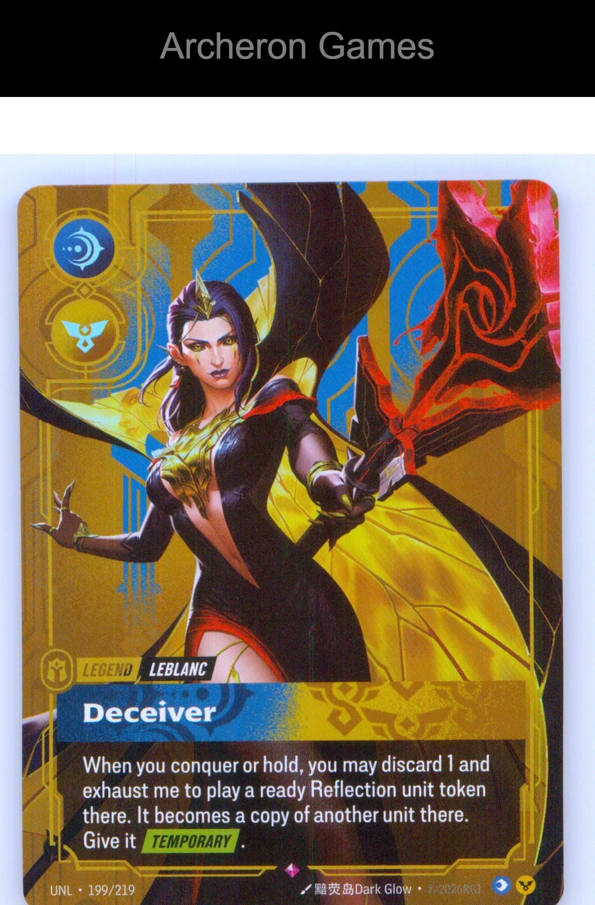 LeBlanc - Deceiver UNL 199/219 R Unleashed Riftbound Card