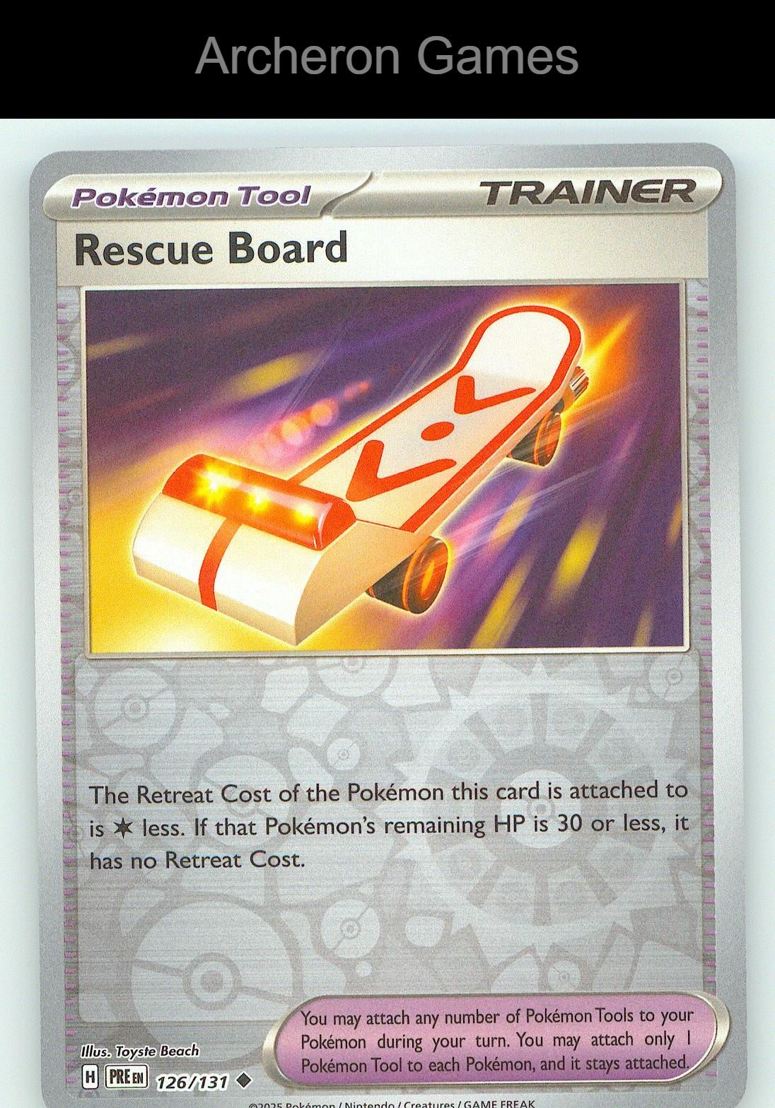 Pokemon Card Rescue Board PRE 126/131 UC Prismatic Evolutions Reverse Holo