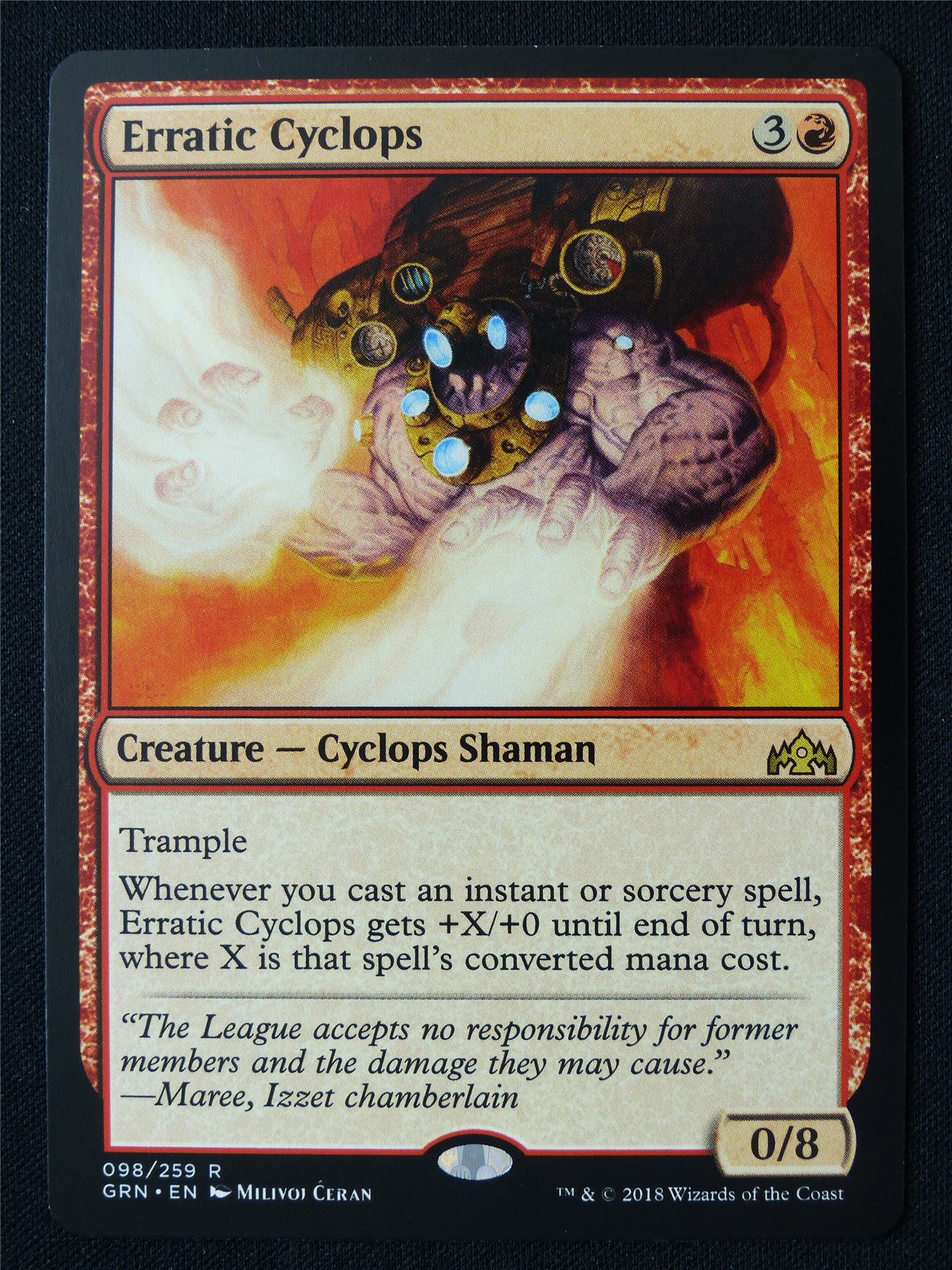 Erratic Cyclops - GRN - Mtg Card #FY