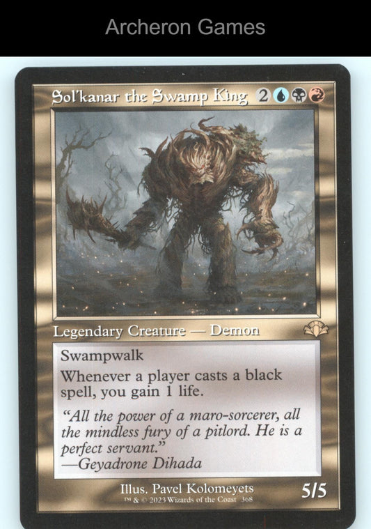 Sol'kanar the Swamp King (Retro Frame) 368 R MTG Card Dominaria Remastered