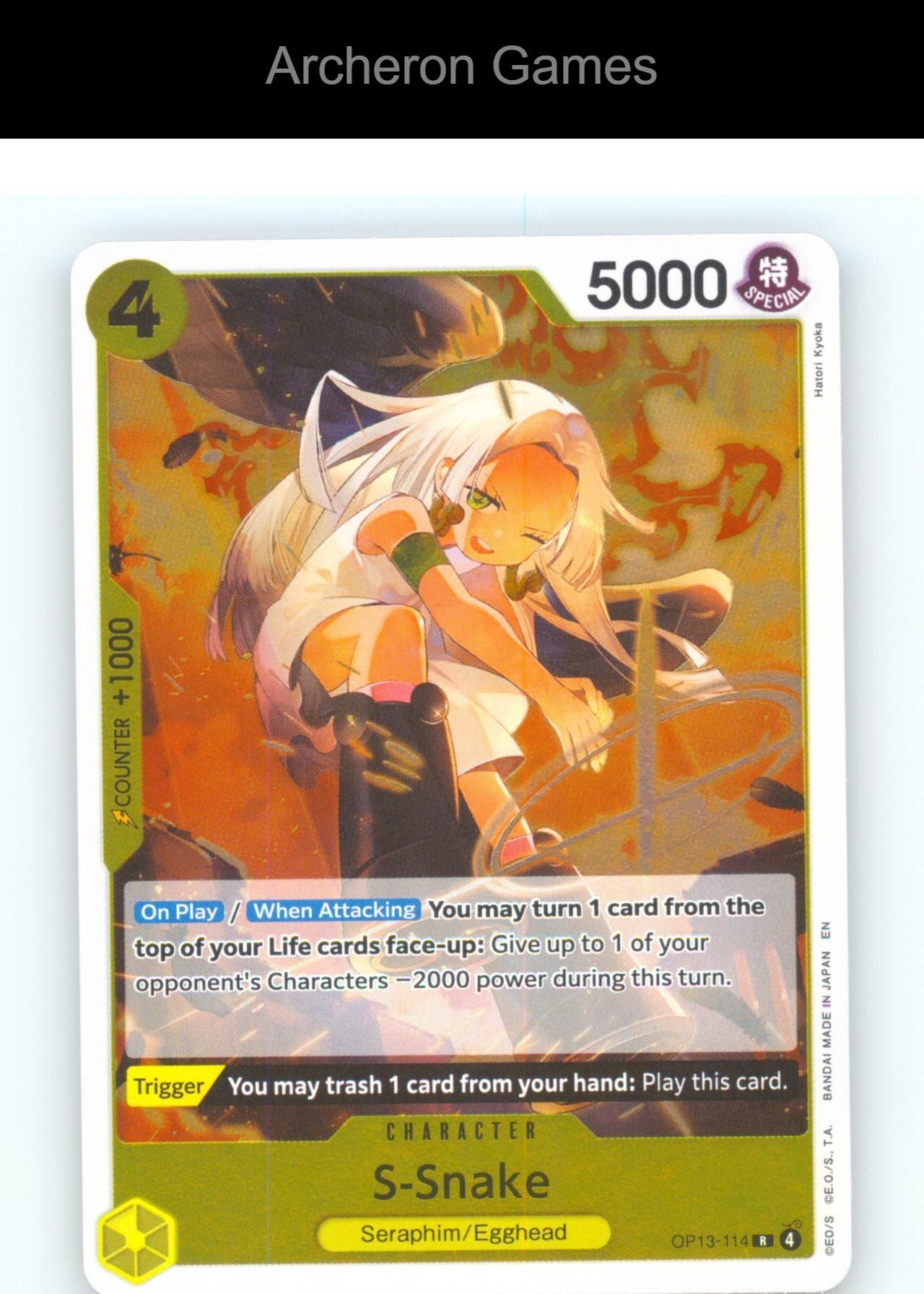 S-Snake OP13-114 R One Piece Card NM/EX+ Foil