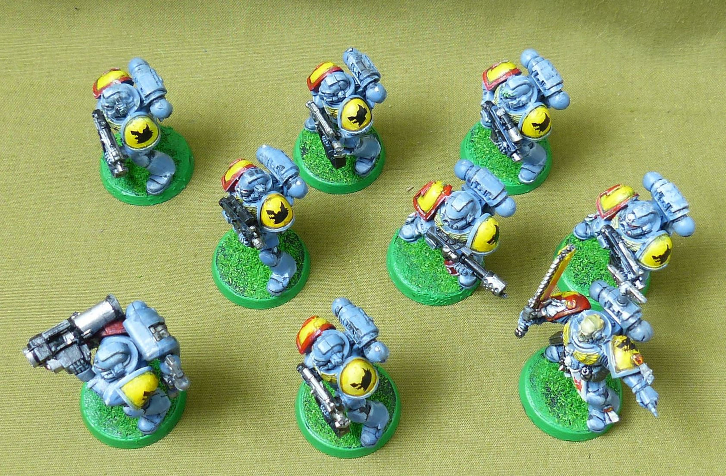 Classic Plastic Space Marines painted - Space Wolves - Warhammer 40K #40T