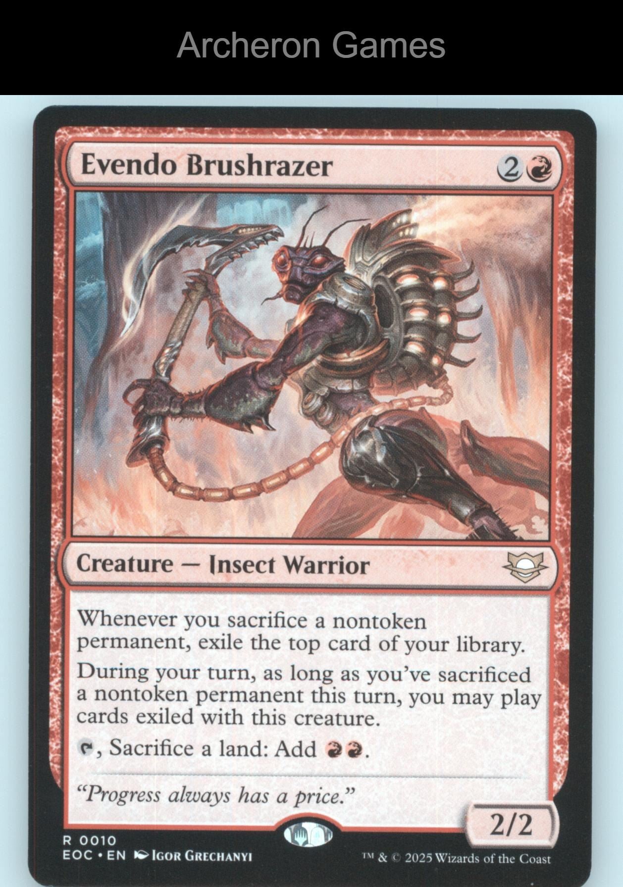 Evendo Brushrazer 10 R MTG Card Commander: Edge of Eternities