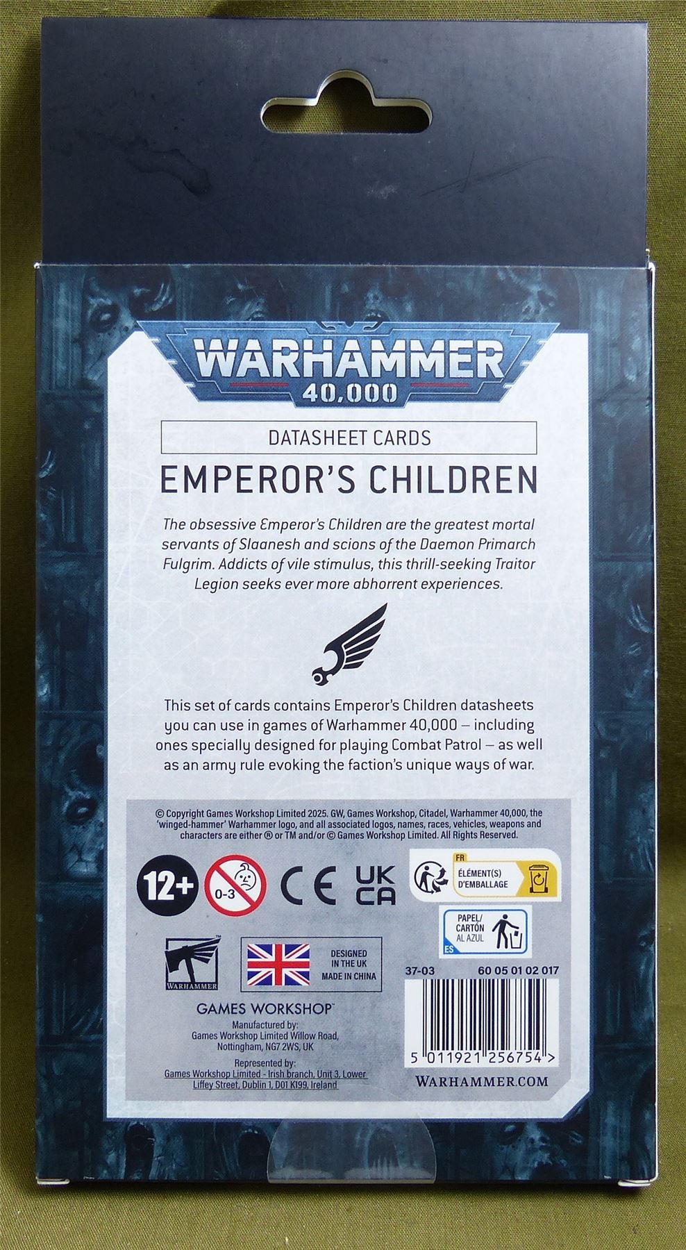 Emperor's Children Datasheet Card - Warhammer 40K #6MX