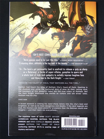 Batman volume 1: The Court of Owls - DC Graphic Softback #QC