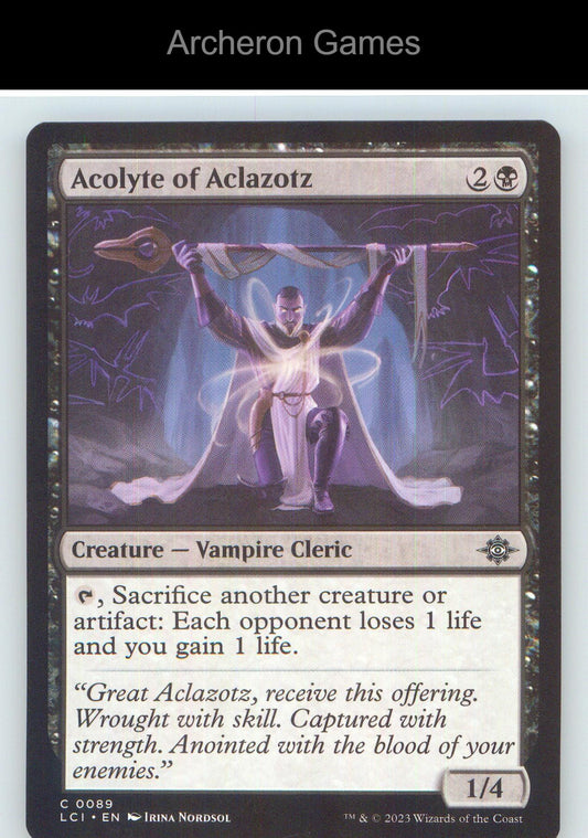 Acolyte of Aclazotz LCI 89 C MTG Card NM/EX+