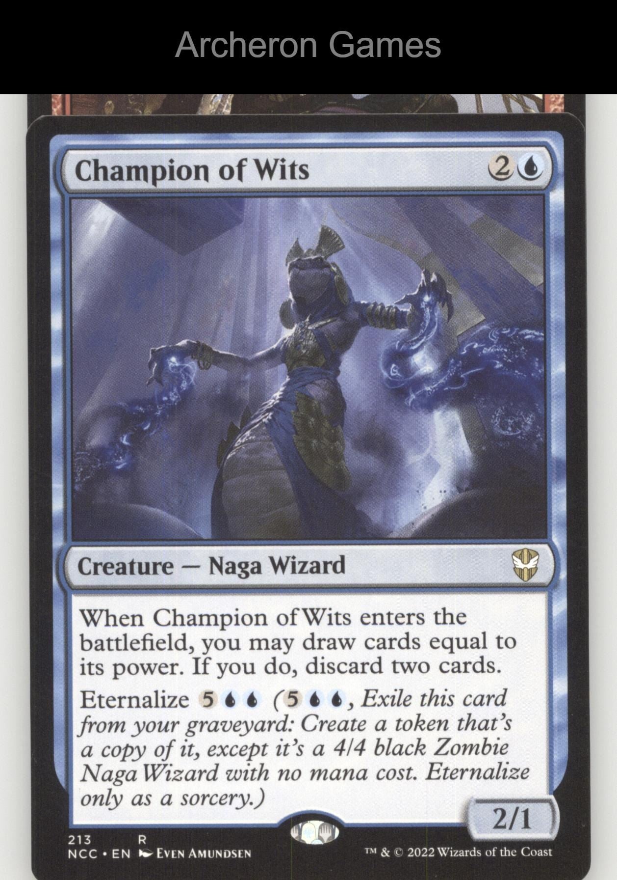 Champion of Wits 213 R MTG Card Commander: Streets of New Capenna