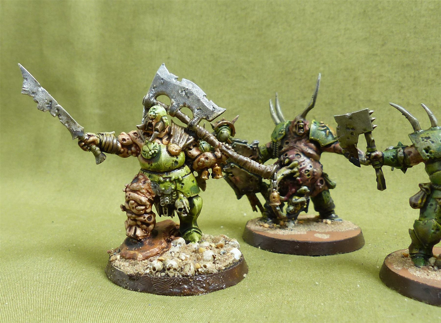 Putrid Blightkings painted - Forces of Nurgle - Warhammer AoS #FG