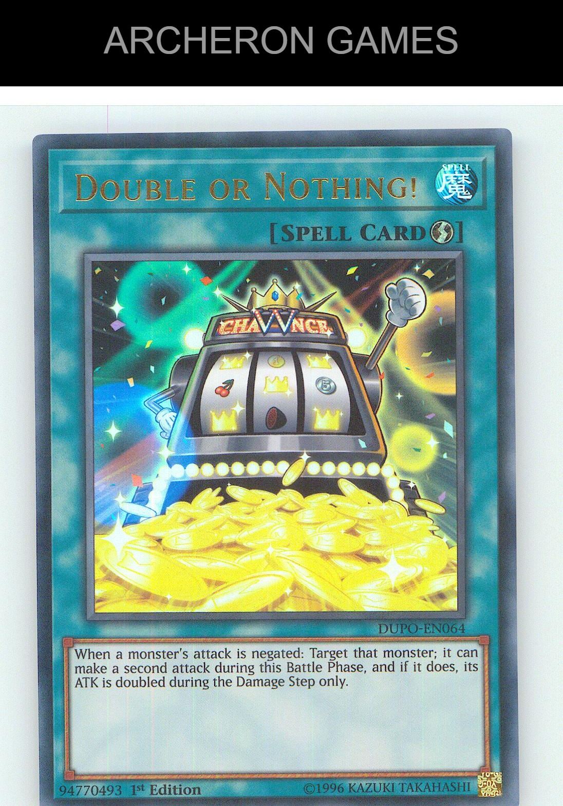 Double or Nothing! Ultra Rare YUGIOH Card Unlimited