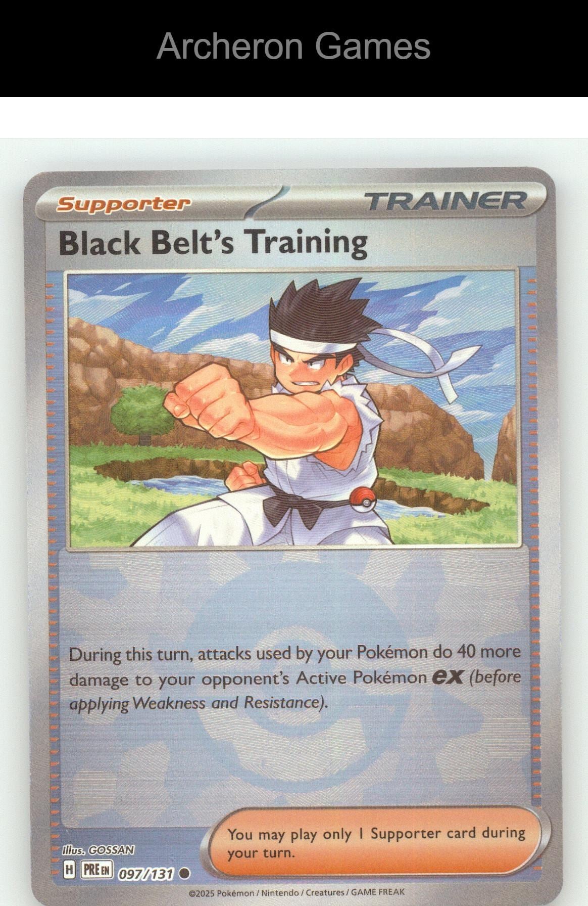 Pokemon Card Black Belt's Training PRE 097/131 Prismatic Evolutions Holo