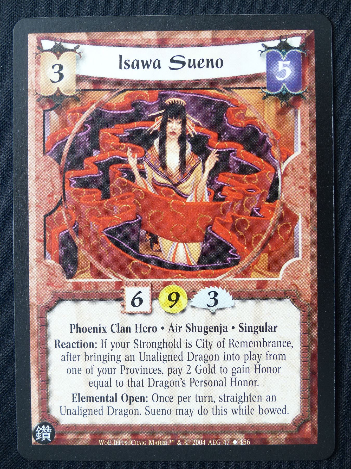 Isawa Sueno - WoE - Legend of the Five Rings L5R Card #108