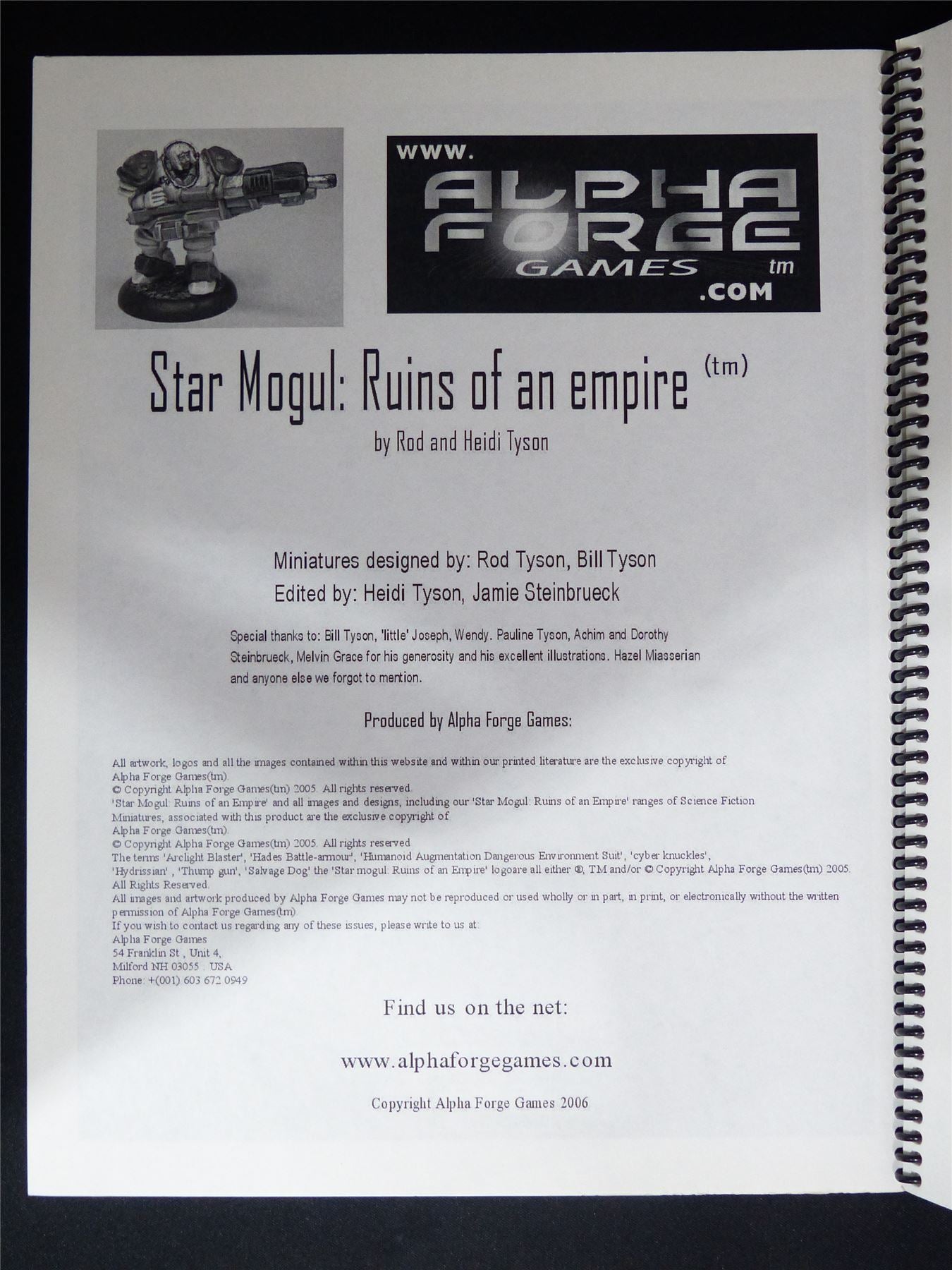 Star Mogul: Ruins of an Empire Roleplay Rulebook - Alpha Forge Games Booklet #1WZ