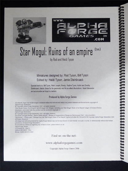 Star Mogul: Ruins of an Empire Roleplay Rulebook - Alpha Forge Games Booklet #1WZ