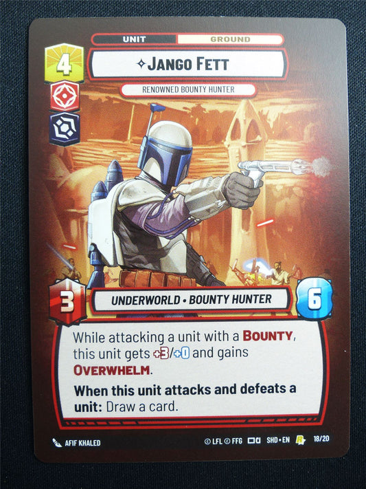 Jango Fett 18/20 Promo - Star Wars Unlimited Card #4HP
