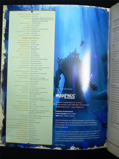 Mythic Commander 2-Player Warfare Game - Rulebook & Contents Booklet #2UM