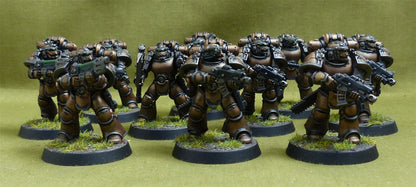 MKIII Tactical Squad with Upgrades set of 10 painted - Iron Hands - Warhammer Horus Heresy #2M6