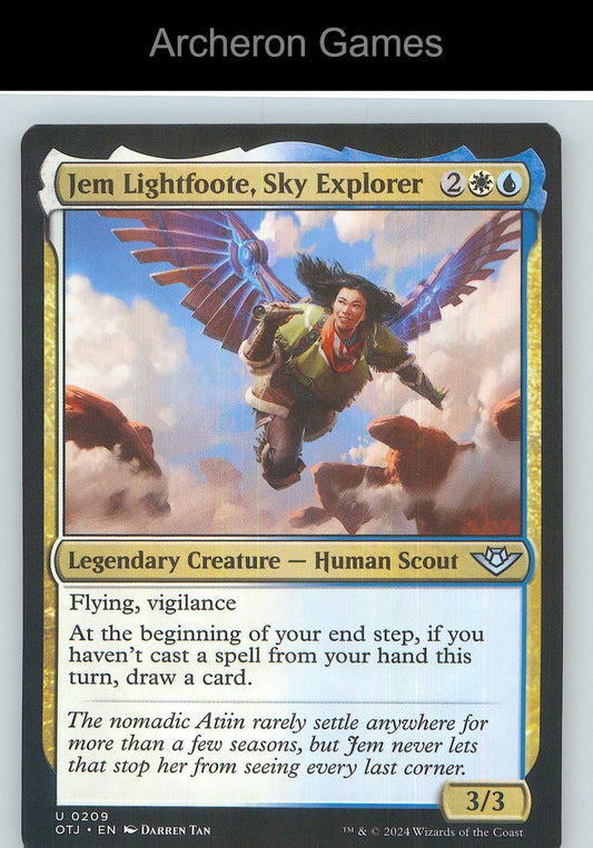 Jem Lightfoote, Sky Explorer OTJ 209 UC MTG Card NM/EX+