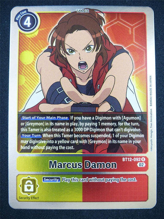 Marcus Damon BT12-092 R - Digimon Card #KL