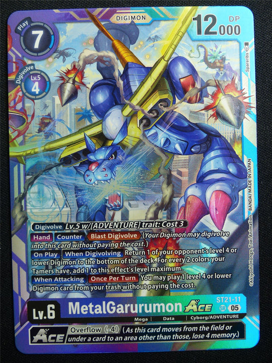 MetalGarurumon Ace ST21-11 SR Foil - Digimon Card #2Z1