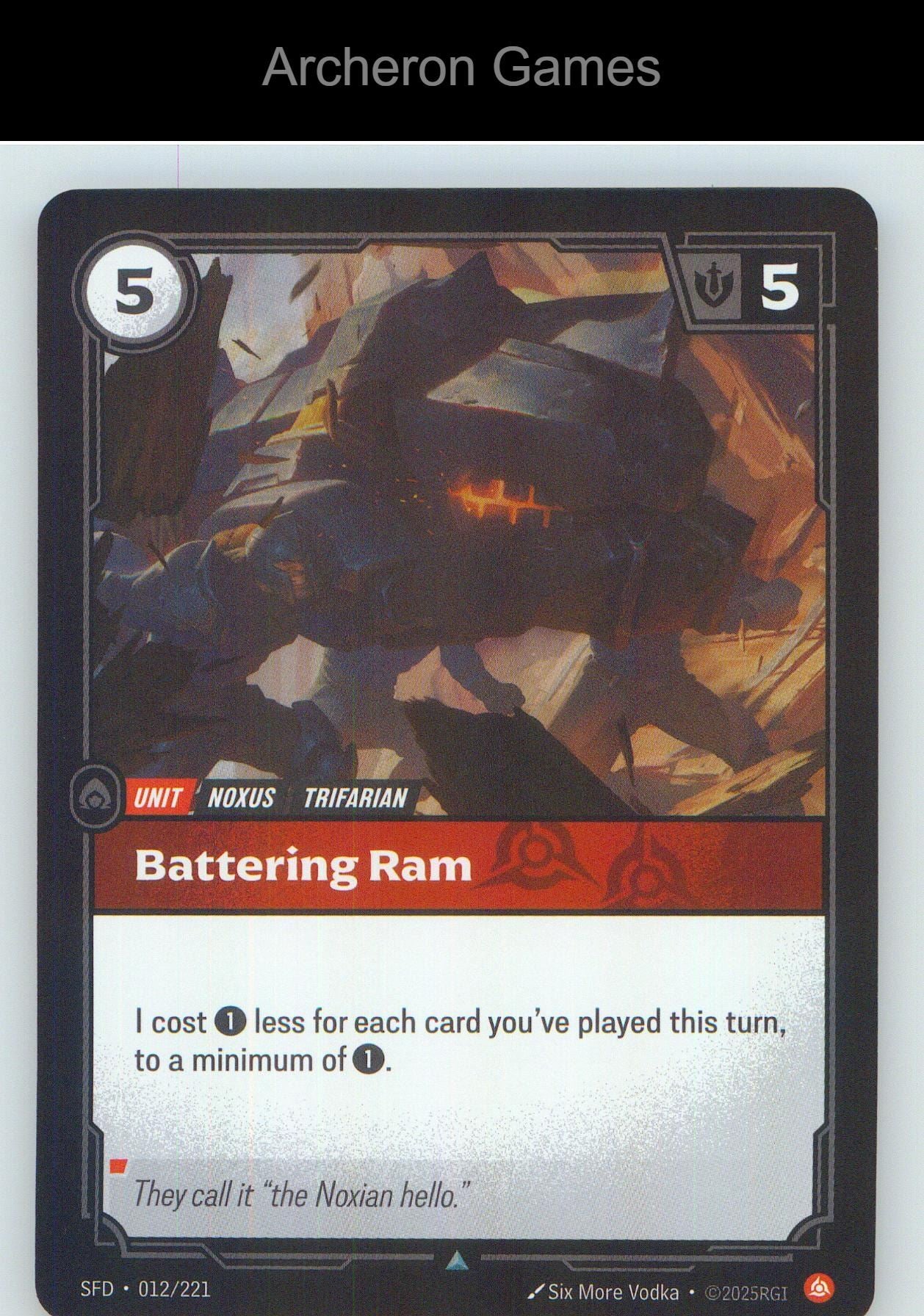 Battering Ram SFD 012/221 UC Spiritforged Riftbound Card