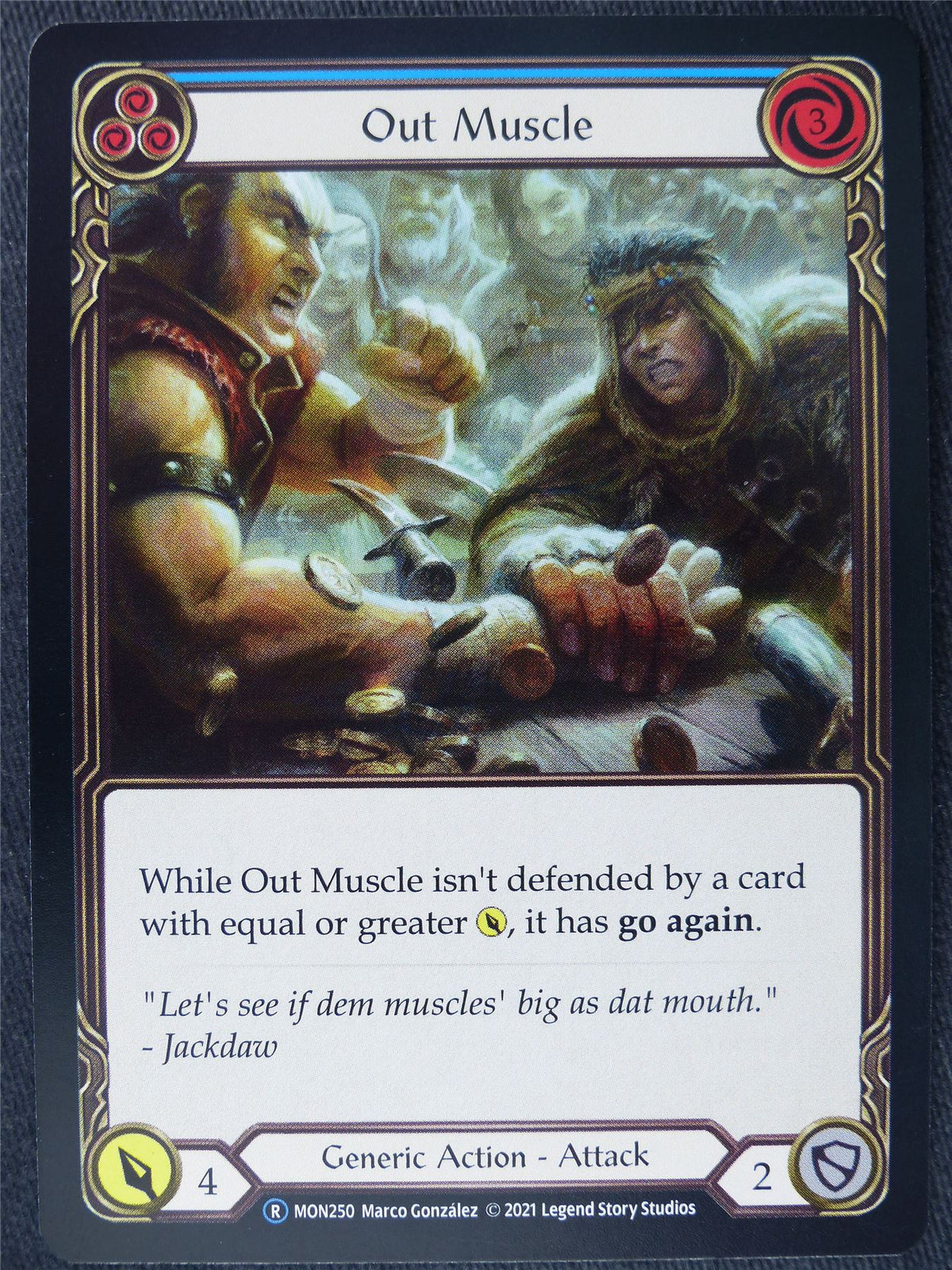 Out Muscle Blue - Monarch Unlimited - Flesh and Blood Cards #HG