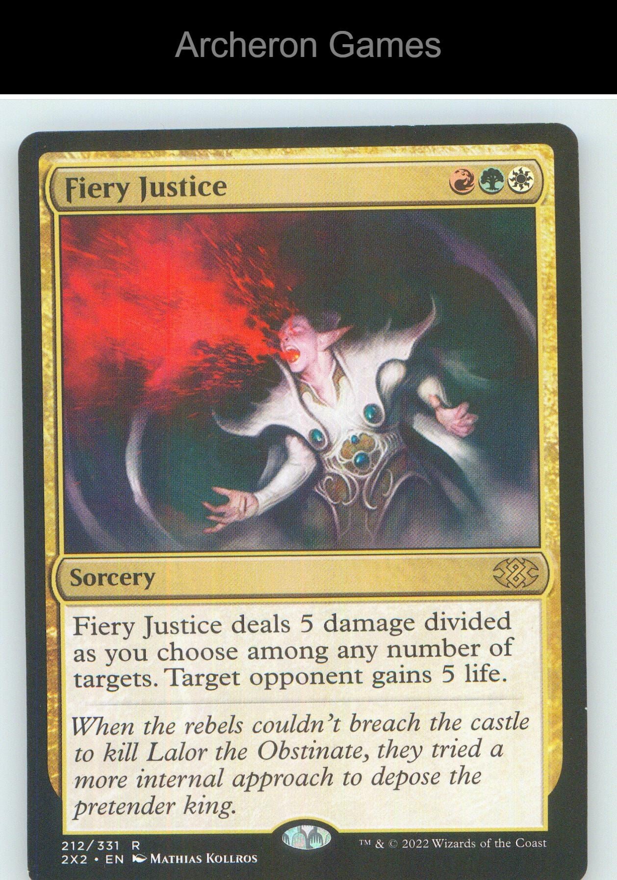 Fiery Justice 2X2 212 R MTG Card NM/EX+