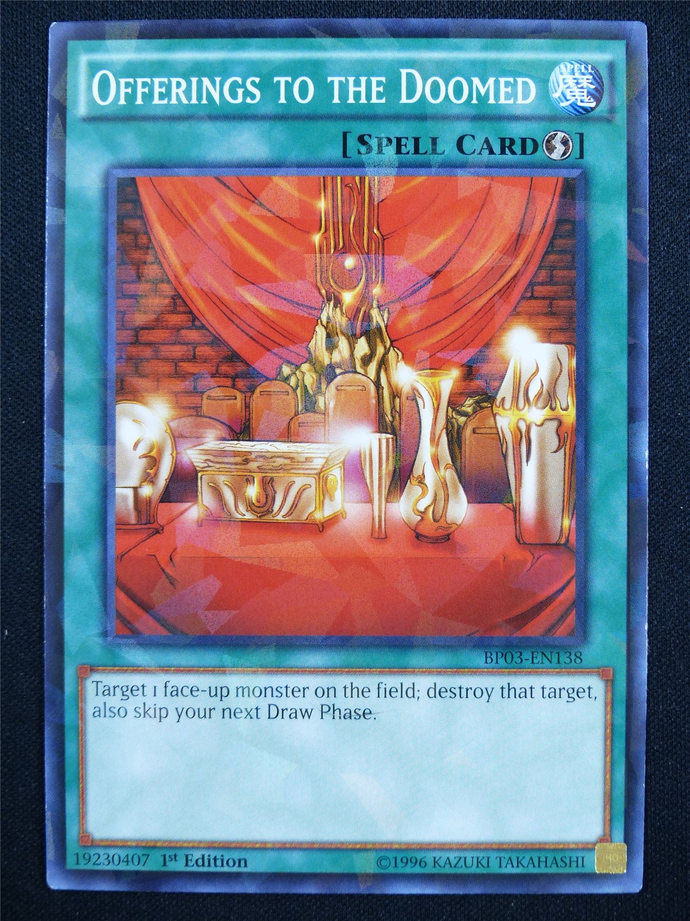 Offering to the Doomed BP03 Shatterfoil Rare - 1st ed Yugioh Card #ZW