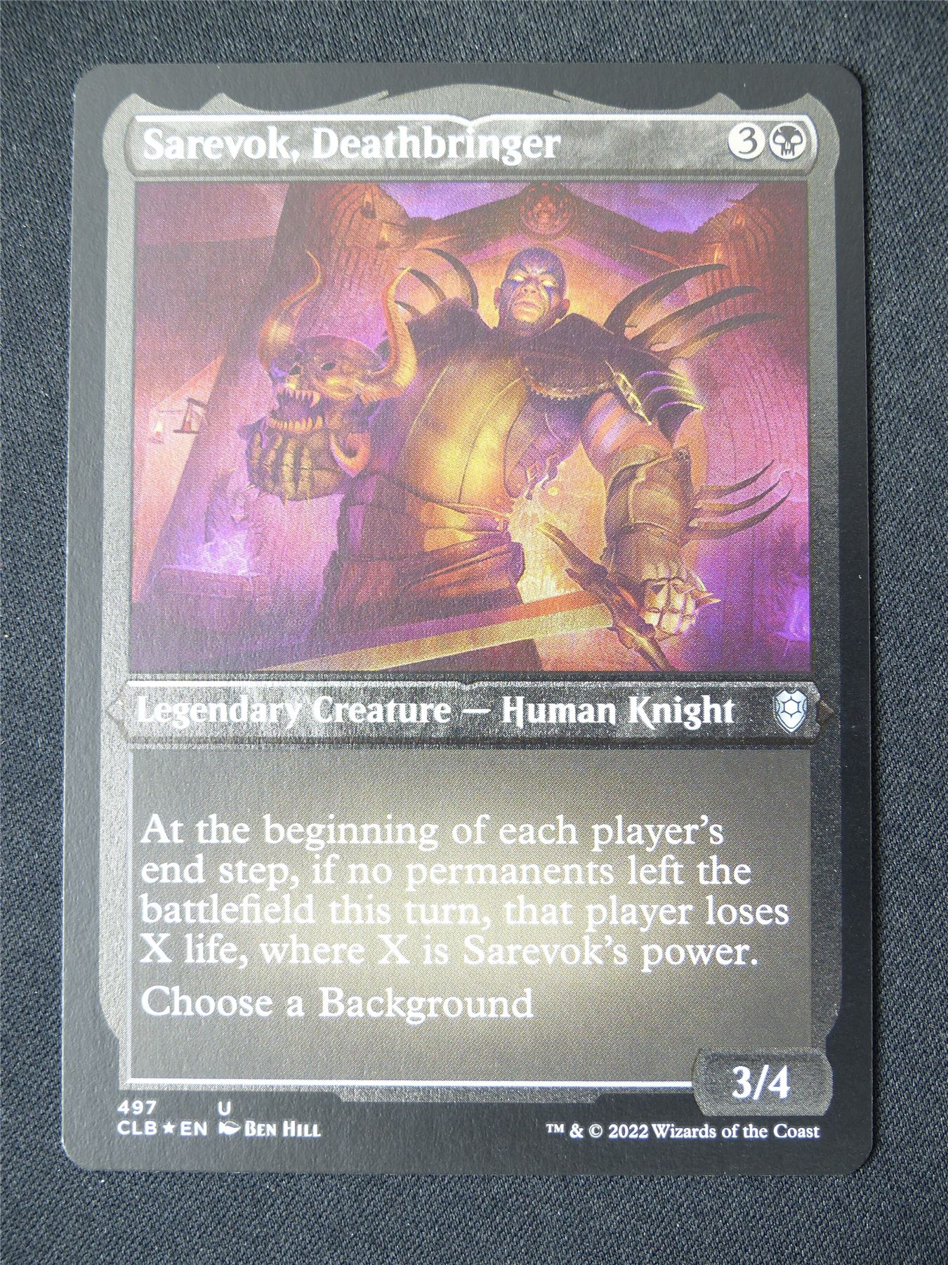 Sarevok Deathbringer Etched Foil - CLB - Mtg Card #4JD