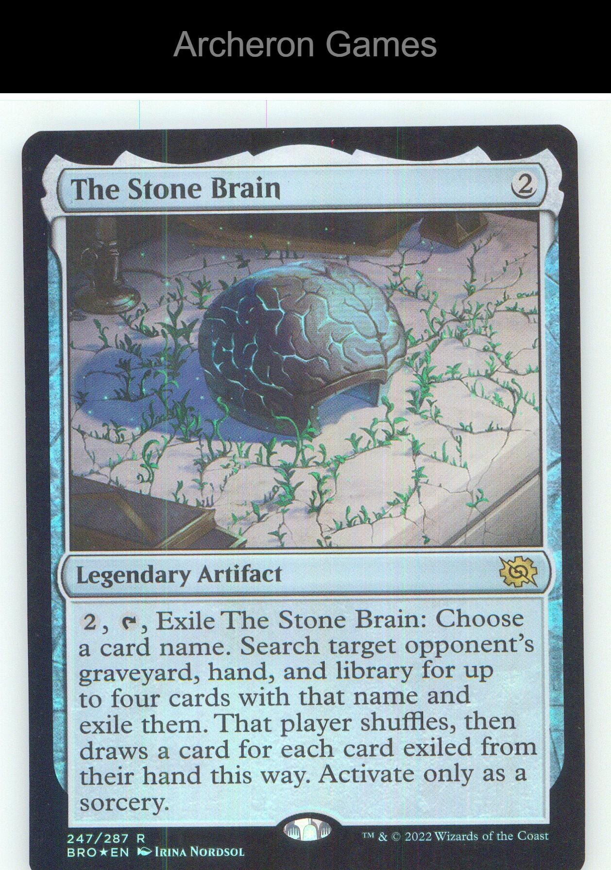The Stone Brain BRO 247 R MTG Card NM/EX+ Foil