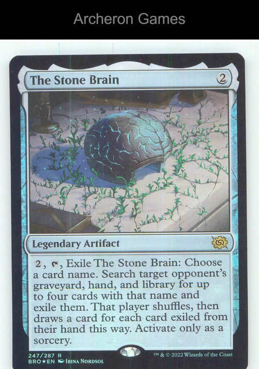 The Stone Brain BRO 247 R MTG Card NM/EX+ Foil