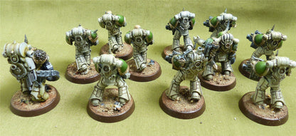 MKIII Tactical Squad set of 11 painted - Death Guard - Warhammer Horus Heresy #K8