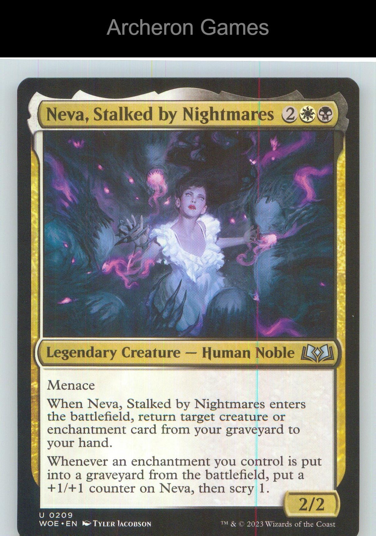 Neva, Stalked by Nightmares WOE 209 UC MTG Card NM/EX+