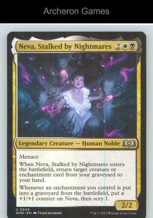 Neva, Stalked by Nightmares WOE 209 UC MTG Card NM/EX+