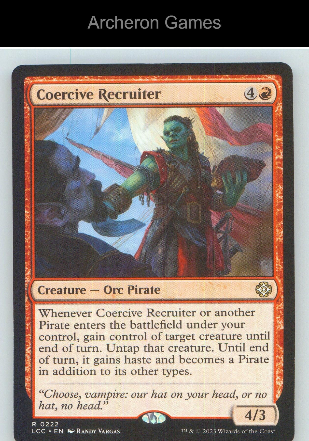 Coercive Recruiter LCC 222 R MTG Card NM/EX+