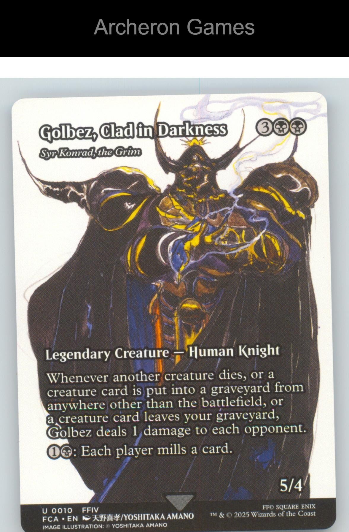 Golbez, Clad in Darkness - Syr Konrad, the Grim  FCA 10 MTG Card NM/EX+