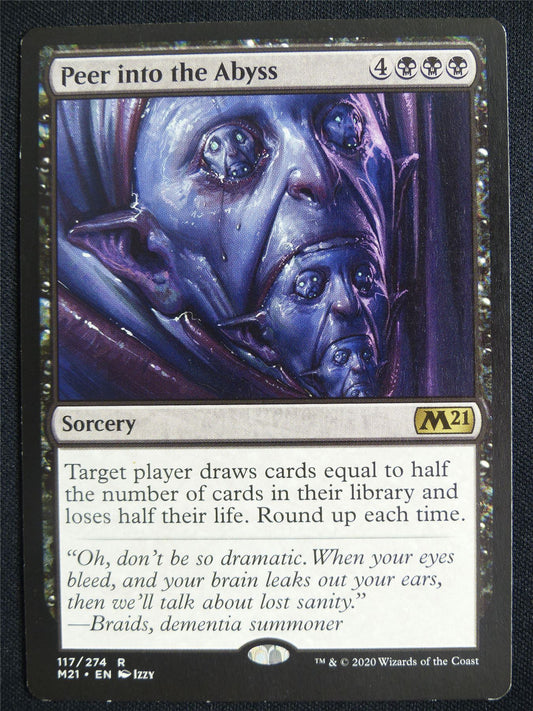 Peer into the Abyss - M21 - Mtg Card #3DP