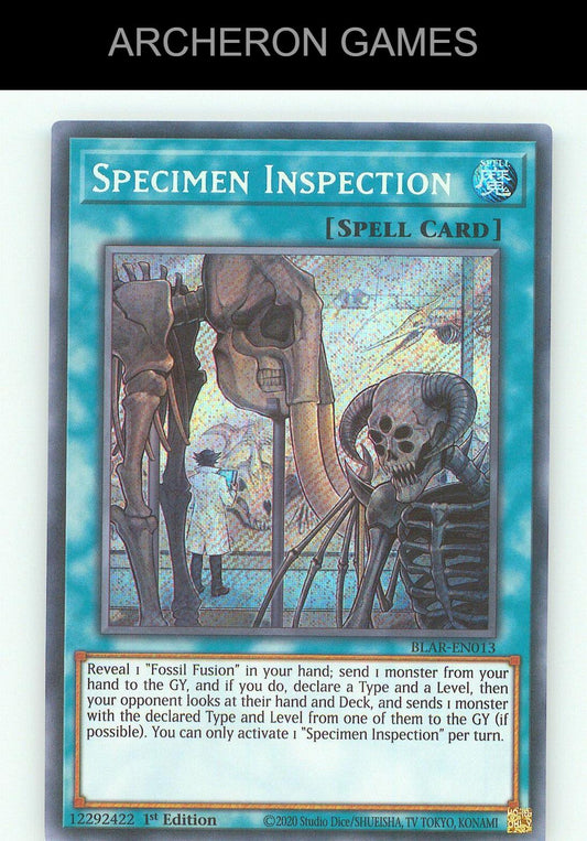 Specimen Inspection SEC YUGIOH Card