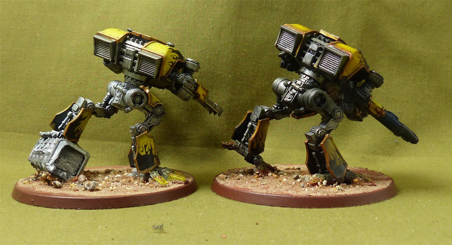 Warhound Scout Titans painted - Warhammer Legions Imperialus #WV