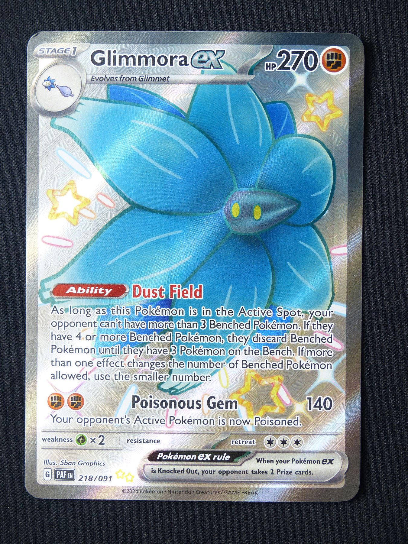 Glimmora EX 218/091 Textured Holo - Pokemon Card #61Z