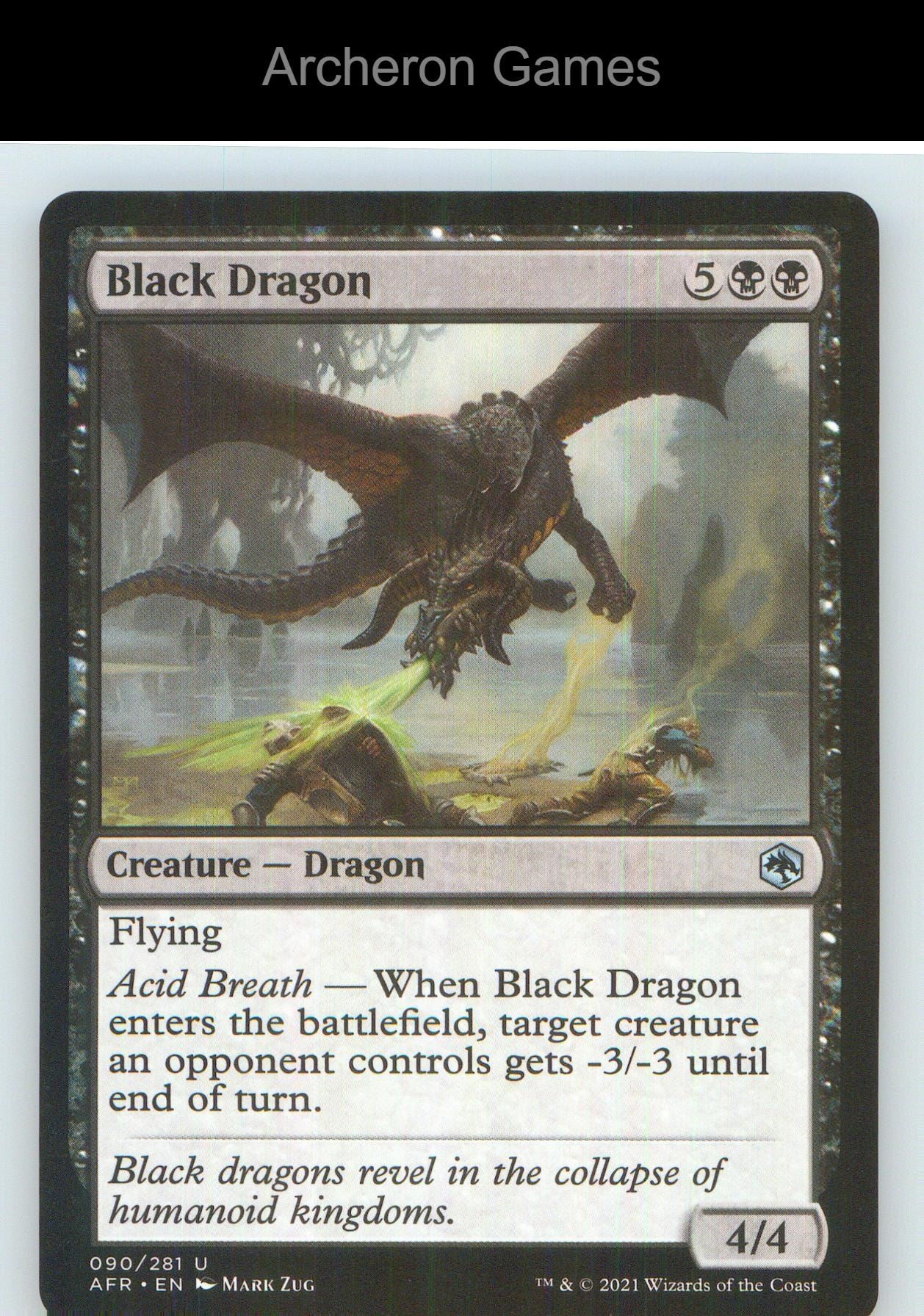 Black Dragon AFR 90 UC MTG Card NM/EX+