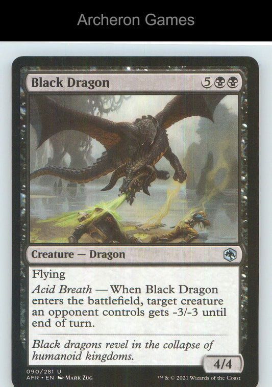 Black Dragon AFR 90 UC MTG Card NM/EX+