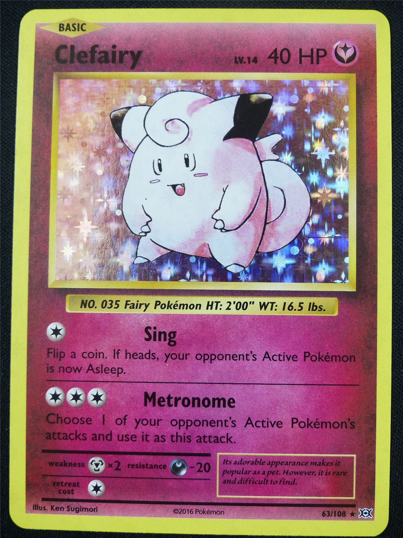 Clefairy 63/108 Holo Evolutions - Pokemon Card #4EV