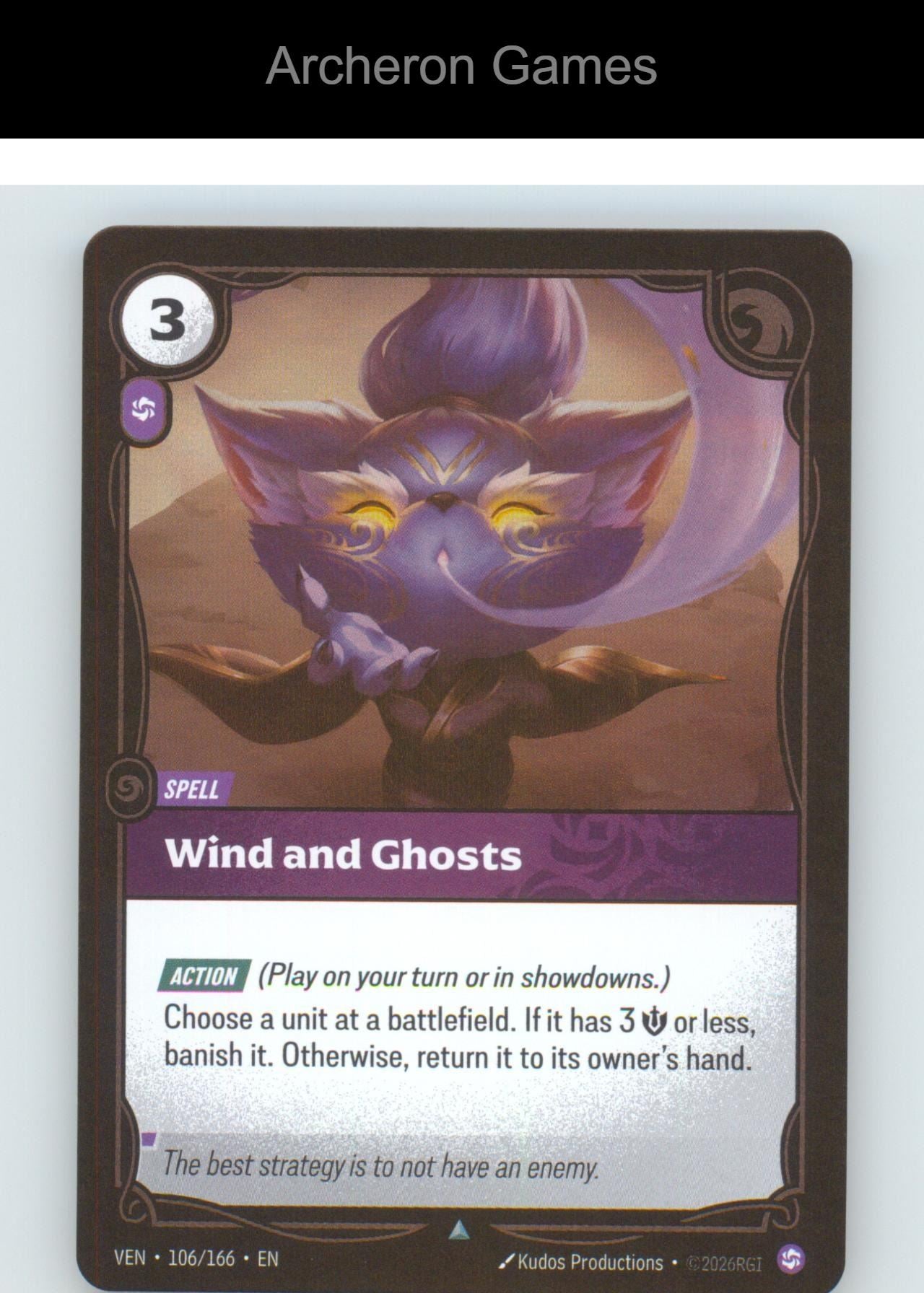 Wind and Ghosts VEN 106/166 UC Vendetta Riftbound Card Foil