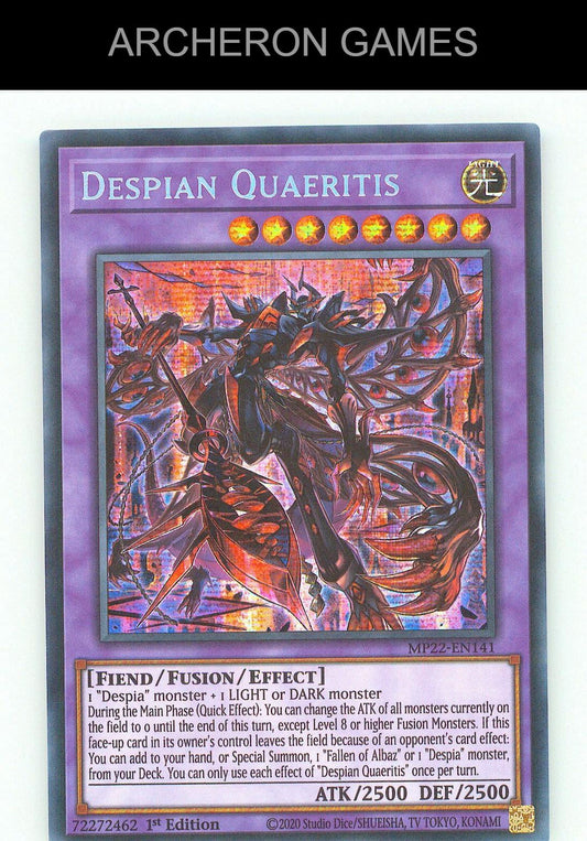 Despian Quaeritis SEC YUGIOH Card
