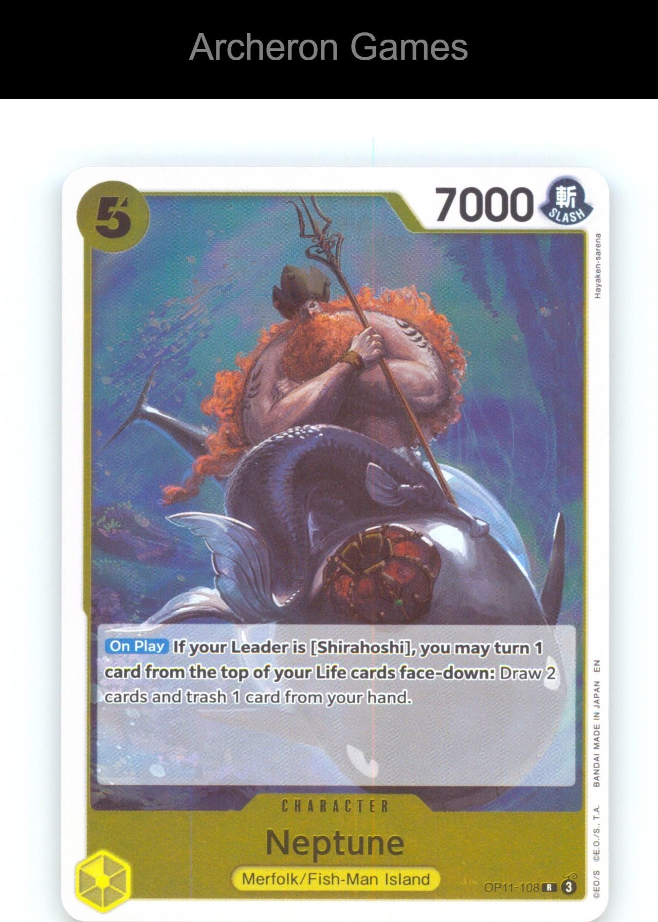 Neptune OP11-108 R One Piece Card NM/EX+ Foil